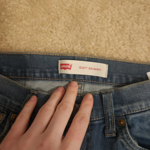 Womens Medium Wash Levi's 510 Skinny Straight Leg Jeans Size 28" Waist #C52 - Picture 3 of 7